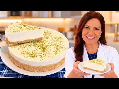 Torta de Limão SEM FARINHA, SEM AÇÚCAR e SEM FORNO! Fácil, Rápida, Cremosa e Saudável!