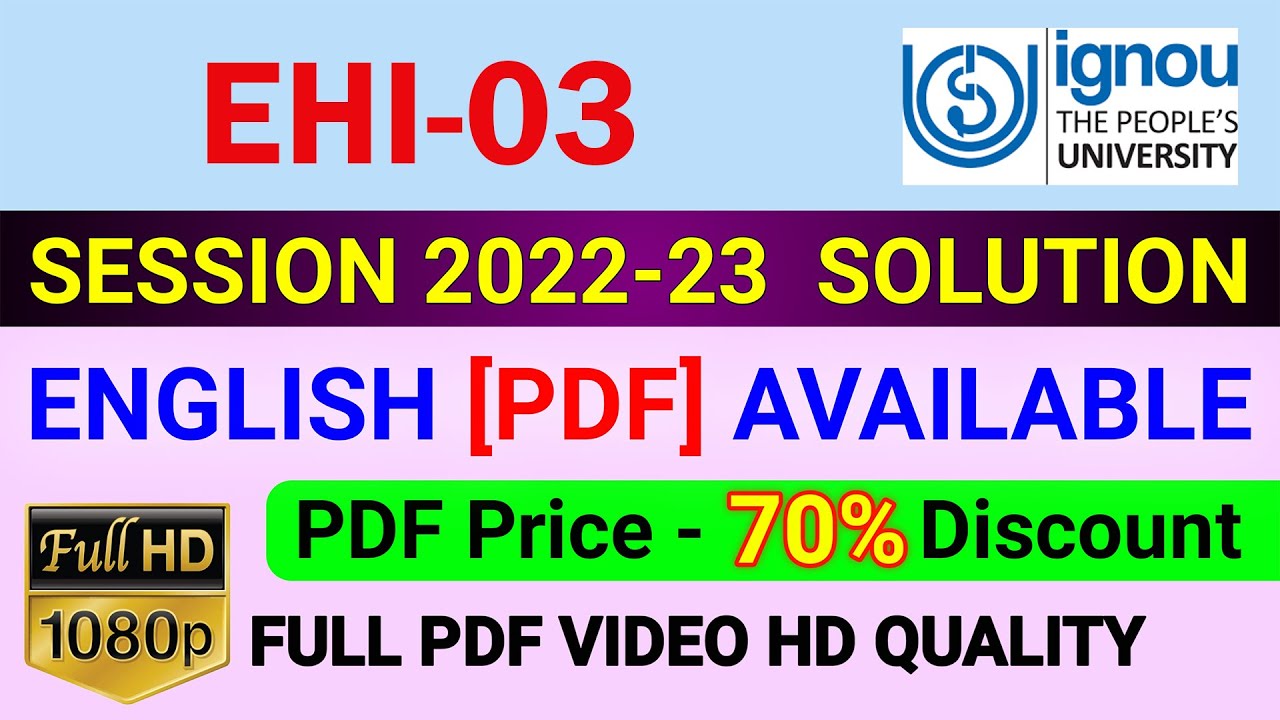 EHI-03 Solved Assignment in English 2022-23, EHI 3 Solve Assignment 2023, EHI 3 Assignment