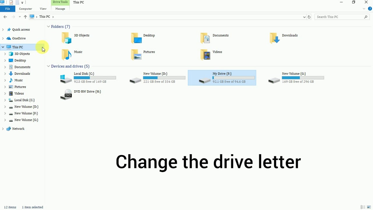 how to change drive latter and name | computer instructor | how to ...