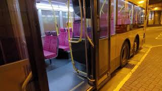 KMB S ATE254 MH3437 @ 71A 落車門開關過程及大埔墟火車站巴士總站啟動引擎