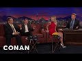 Chris hardwick interrupts leslie bibbs interview  conan on tbs