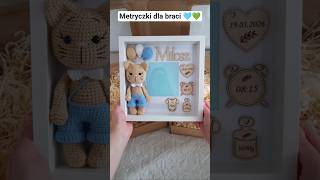 Metryczka urodzenia 🩵 #newbornkeepsake #metryczka #babyphotoframe #babyroomdecor #pamiatkanarodzin