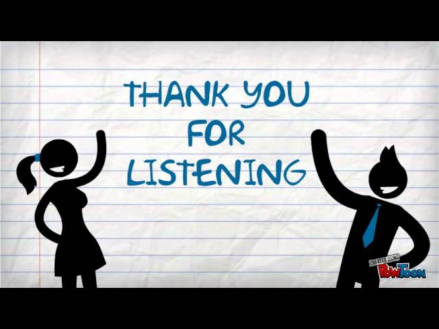 Powtoon animation figure thank you for listening - radicalpassl