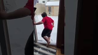 no socks, no shoes,no problem! - in the snow
