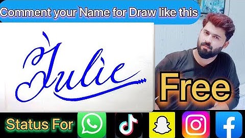 Julie Name Signature Calligraphy Status | How to Cursive write with cut Marker #julie @julie