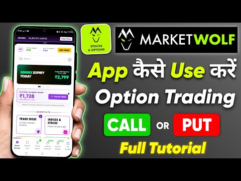 How to use Marketwolf App? How to do Option Trading in Market Wolf App |