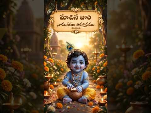 Beautiful Naming Ceremony Invitation invitation video template