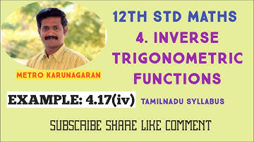 12th Std Maths Example 4.17(iv) Simplify sin-1(sin10)