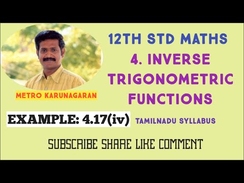 12th Std Maths Example 4.17(iv) Simplify sin-1(sin10)