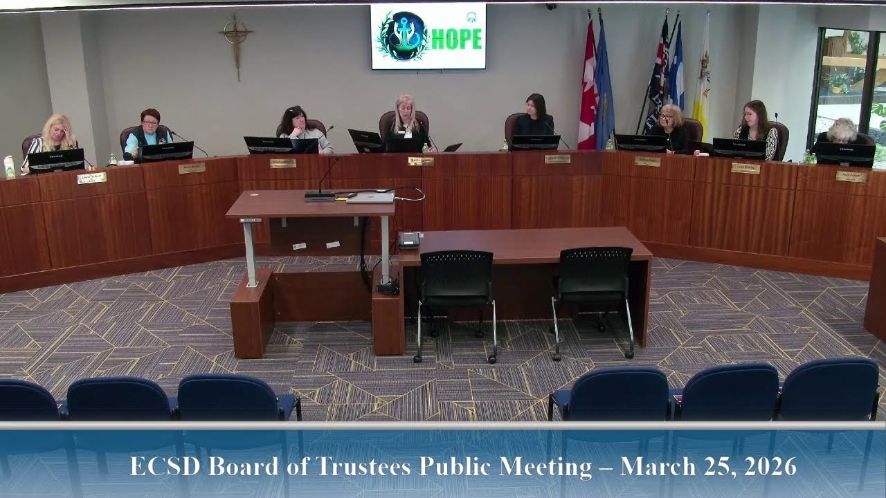 ECSD Board of Trustees Public Meeting – March 25, 2026 - YouTube