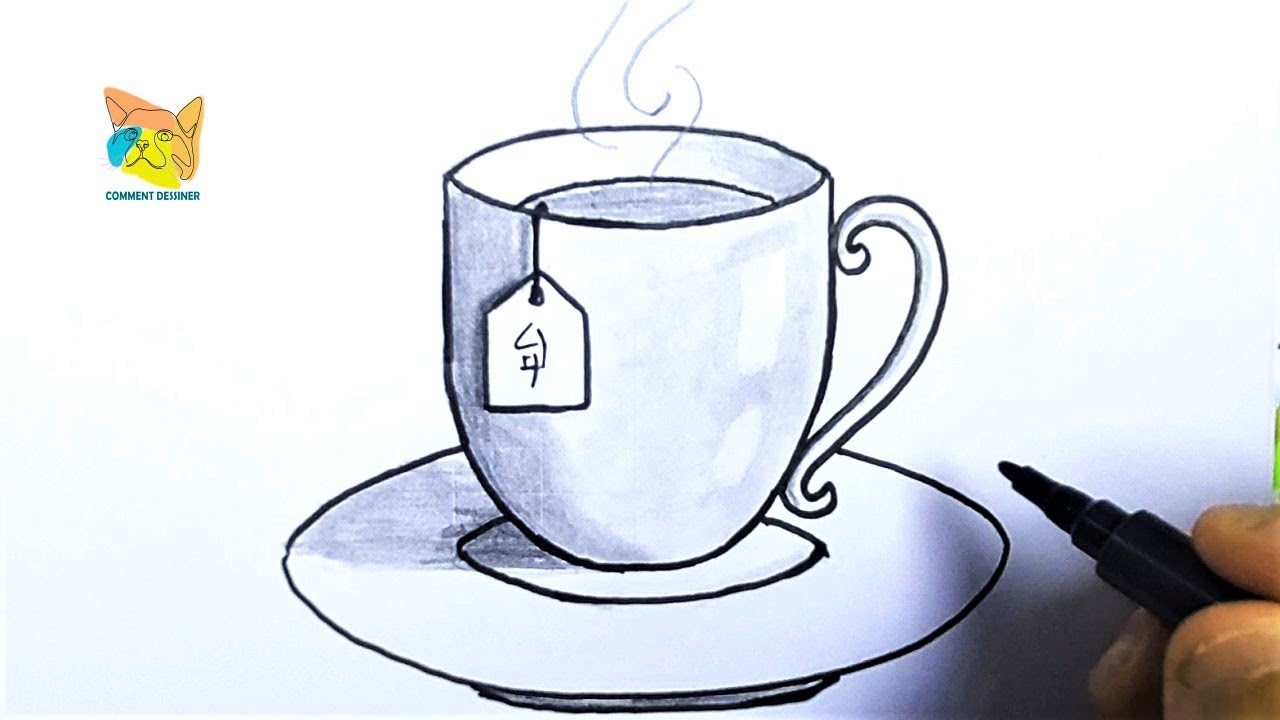 comment dessiner une tasse de thé 