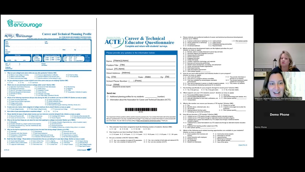 myOptions Encourage: Free Postsecondary Planning Tools