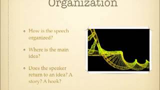 Evaluating a Speech