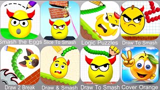 Smash the Eggs,Slice To Smash,Logic Puzzles,Draw To Smash,Draw 2 Break,Draw & Smash,Cover Orange screenshot 2