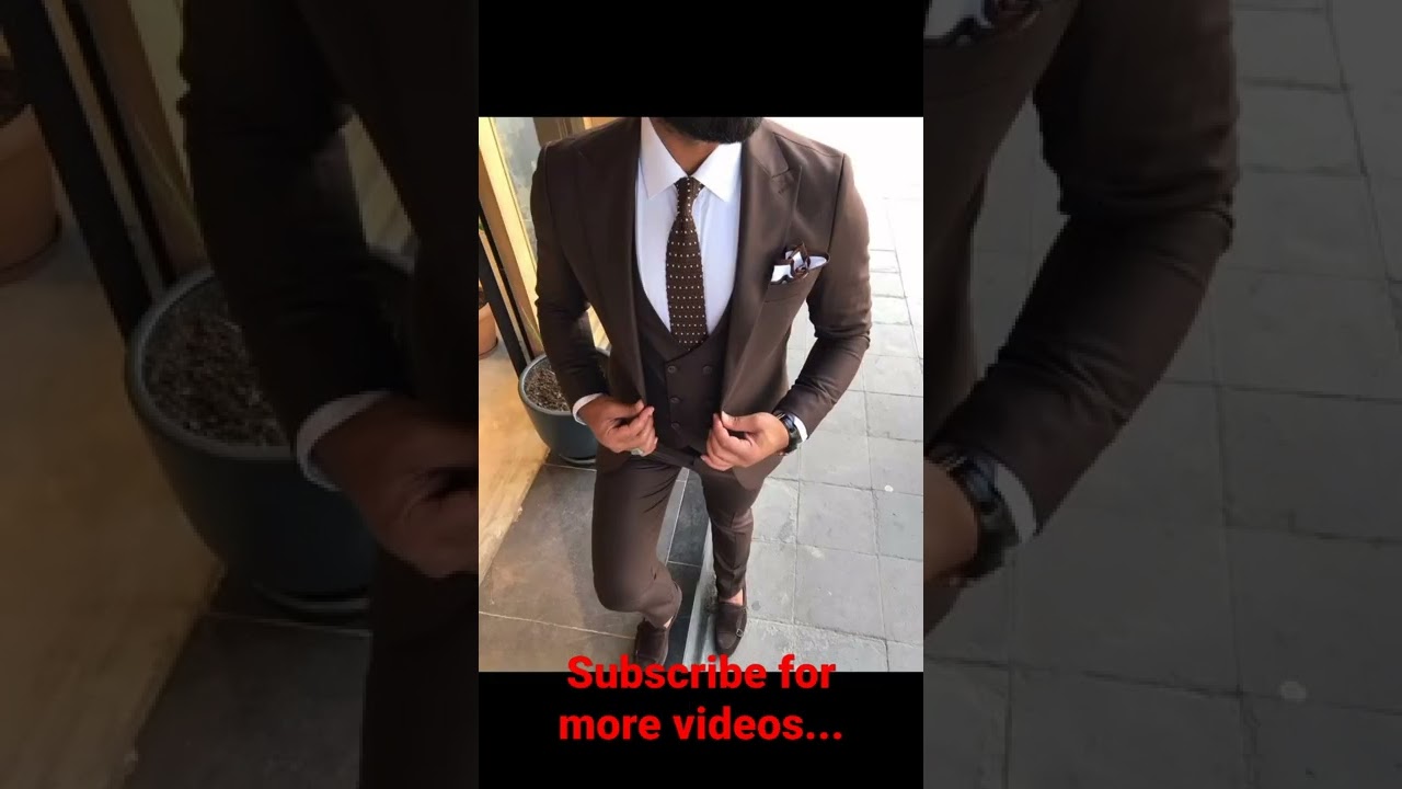 fancy brown three piece suit design for men ll newest 3 piece suit design for boy's || 