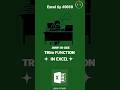 Excel TRIM Function का कमाल | Extra Spaces हटाने का आसान तरीका | #excel #tips #computer #shorts ...
