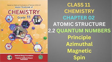 2.2 Quantum Numbers| Chapter 2| Chemistry| Class 11 FBISE New Syllabus 2024 National Book Foundation