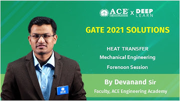 GATE 2021 SOLUTIONS MECHANICAL ENGINEERING (ME) - HEAT TRANSFER | Forenoon Session