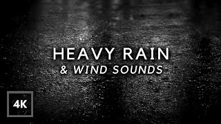 Heavy Rain and Wind Sounds for Deep Sleep Tonight | Rainstorm for Insomnia Relief