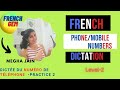 French phone number Dictation//Dictée du numéro de téléphone /Level 2# FrenchGem #meghajainfrench