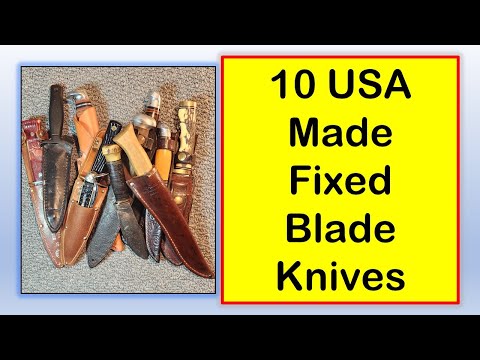 10 U.S.A. Made Fixed Blade Knives @WhatsthePOINT_EDC