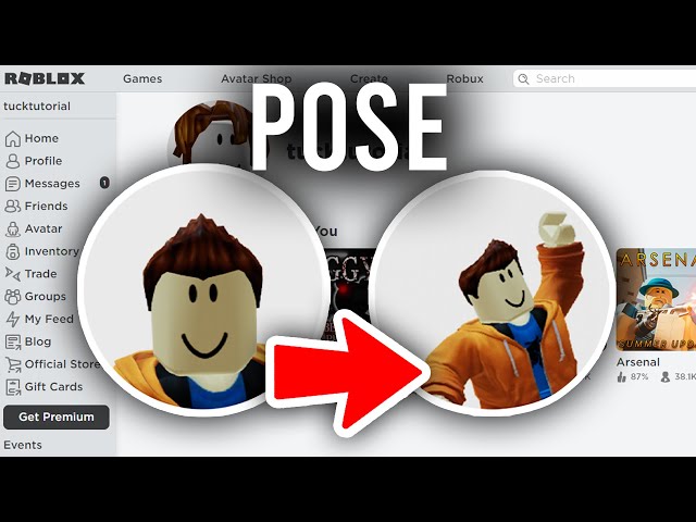 How To Pose In Roblox Profile Picture  Change Pose In Roblox Profile 