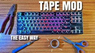 Tape Mod - Easiest way to silence your mechanical keyboard! Ft. Cosmic Byte CB-GK-18 screenshot 3