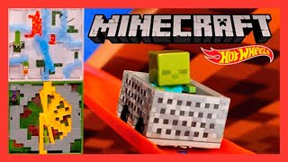 Jogo de Blocos de Pistas de Minecraft com Switch Para Mudar de Pista | Hot Wheels Português screenshot 5