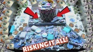 HIGH RISK COIN PUSHER $5,000 BUY IN! RISKING IT ALL FOR THE JACKPOT! WON OVER $40,000! #1