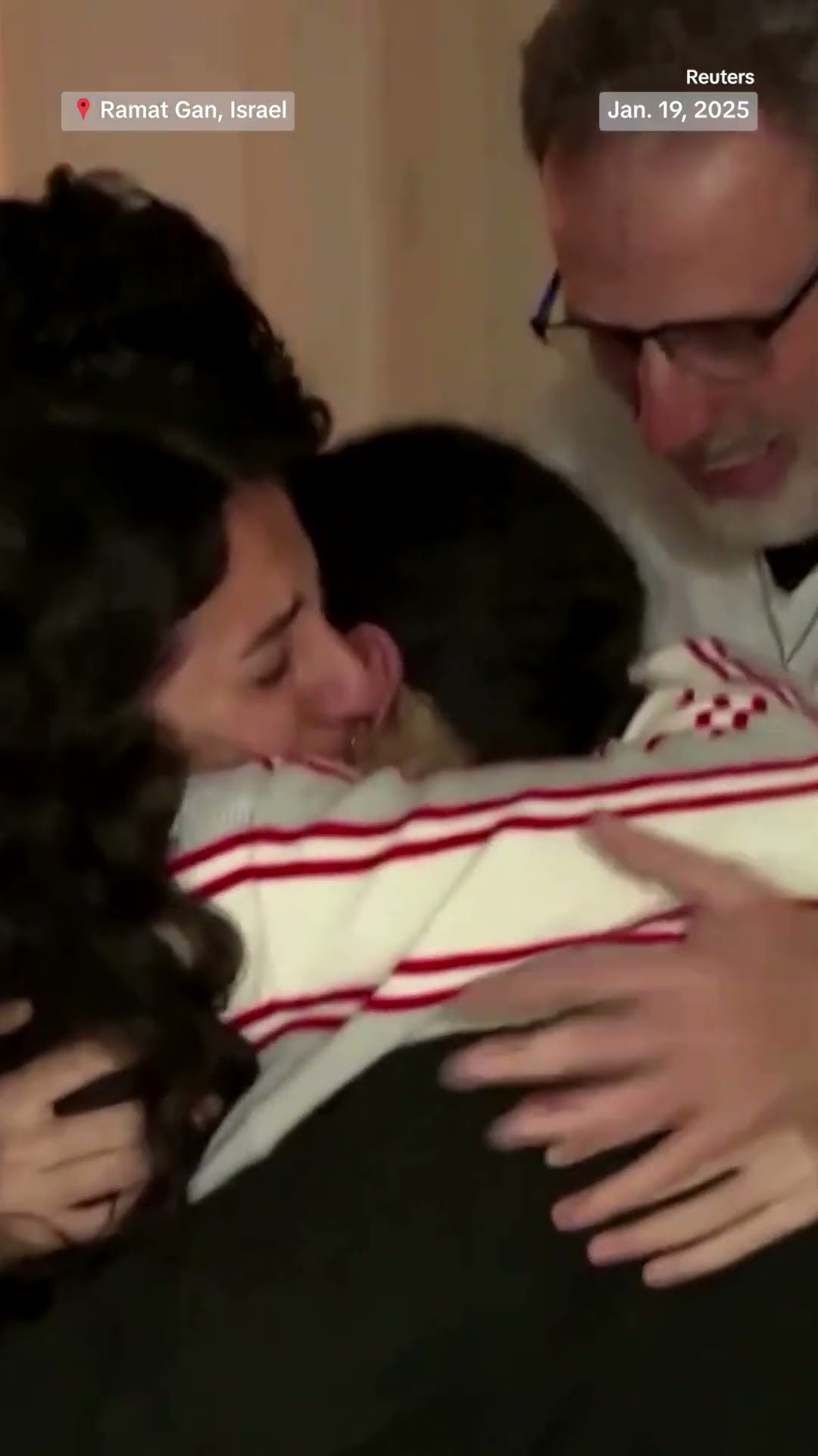 Freed Israeli hostages embrace family and friends in emotional reunion