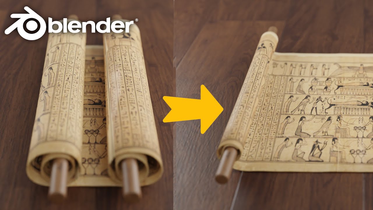 Blender Tutorial: Ancient Scroll Animation 
