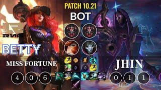 RNG Betty Miss Fortune vs Jhin Bot - KR Patch 10.21