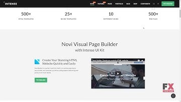 Intense Multipurpose Website Template TMT | Free Template  Quincy Ten