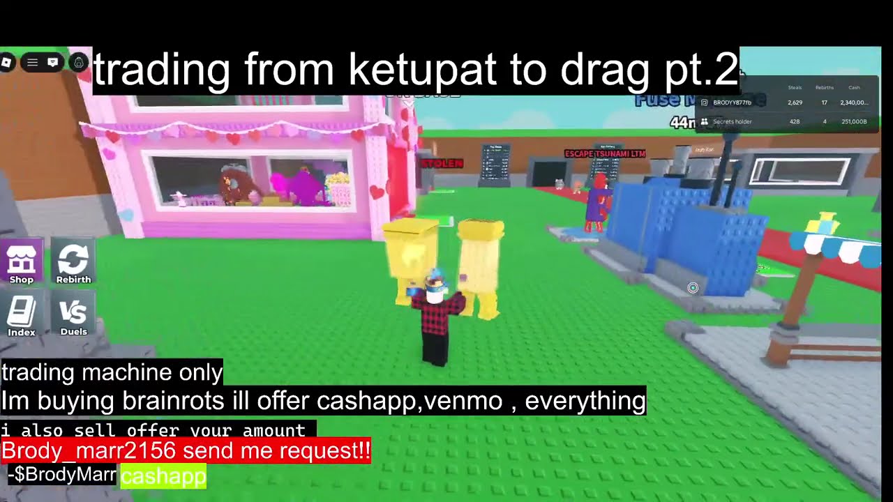 Live buying🔴(my base to drag) Steal A Brainrot Trading/selling #stealabrainrot #roblox #shorts