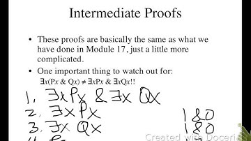 Doing intermediate proofs in predicate logic