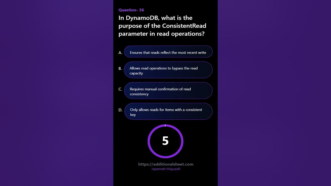 In dynamodb what is the purpose of the consistentread parameter in read