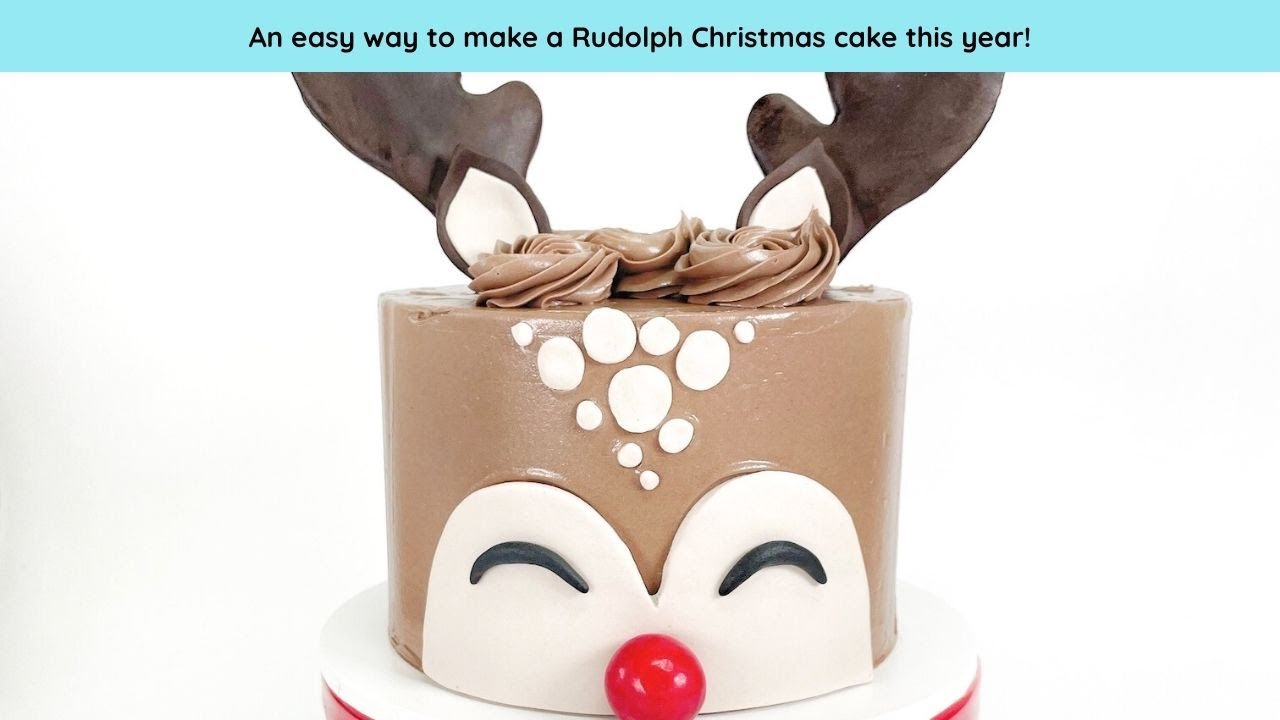 An easy way to make a Rudolph-themed cake for Christmas
