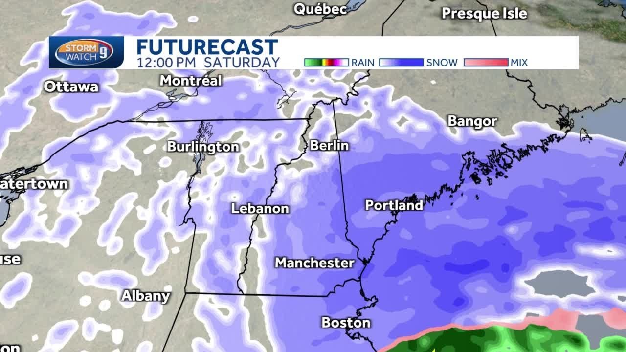 New Hampshire hourly maps: Track when winter storm ends - YouTube