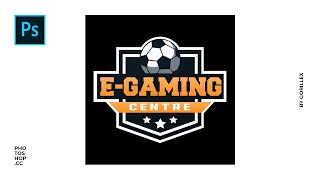 Soccer Sports Logo Design // Photoshop SpeedArt screenshot 2