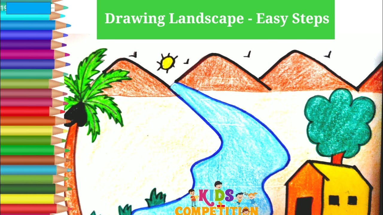 Featured image of post Landscape Drawing For Kids Class 1 - How to draw a landscape for kids.