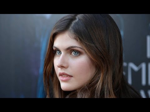 Alexandra Daddario Radiates Charm in Green and White Bikini