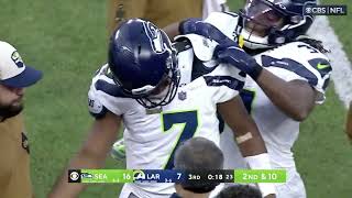 Aaron Donald HUGE HIT on Geno Smith