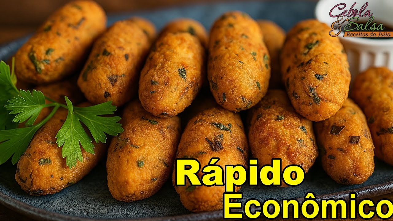 Como fazer BOLINHO de SARDINHA fácil, rápido e Super ECONÔMICO - Cebola e Salsa