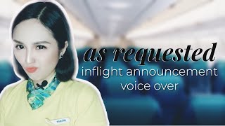 I FINALLY DID MY VIEWERS’ REQUEST | Cebu Pacific Airline Announcements Voiceover / Voice Impression