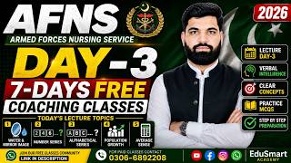 AFNS Test Preparation 2026 Verbal Intelligence Test | Day-3 | BS Nursing Admission Test Prep 2026