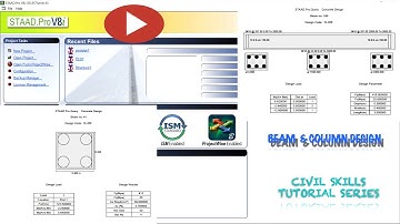 HOW TO DESIGN BEAM IN STAAD PRO | COLUMN DESIGN IN STAAD PRO |