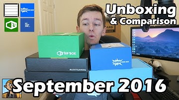 September 2016 Unboxing & Comparison - Loot Crate, Super Geek Box, 1Up Box & My Geek Box Review