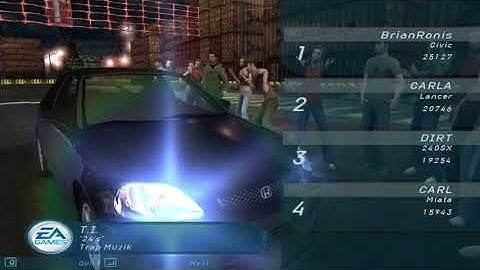 NFS Underground 1 in 2020 Lap Drift race, Black Honda Civic , Cool Graphics, Brian Ronis Spilner