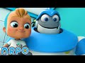 Arpoo  arpo the robot  robot cartoons for kids  moonbug kids