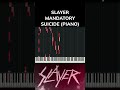 Slayer - Mandatory Suicide (Piano) #metal #thrashmetal #slayer  #piano #tutorial
